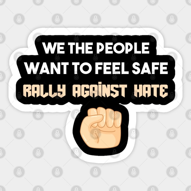 we the people want to feel safe, rally against hate, stop asian hate art Sticker by Duodesign
